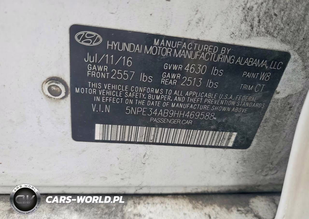 2017 Hyundai Sonata Limited 2.0T VIN:5NPE34AB9HH469588 - 13
