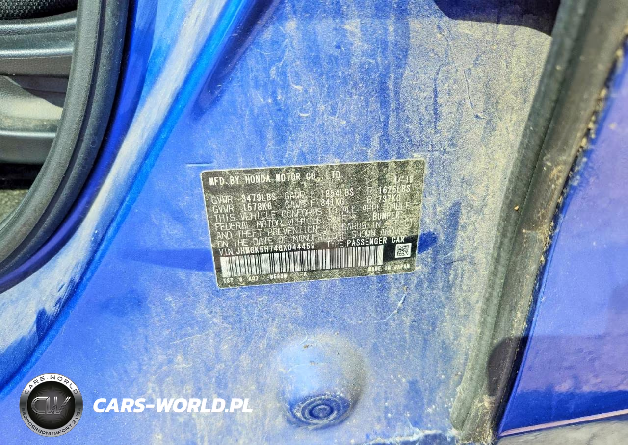 2016 Honda Fit Ex VIN:JHMGK5H74GX044459 - 13
