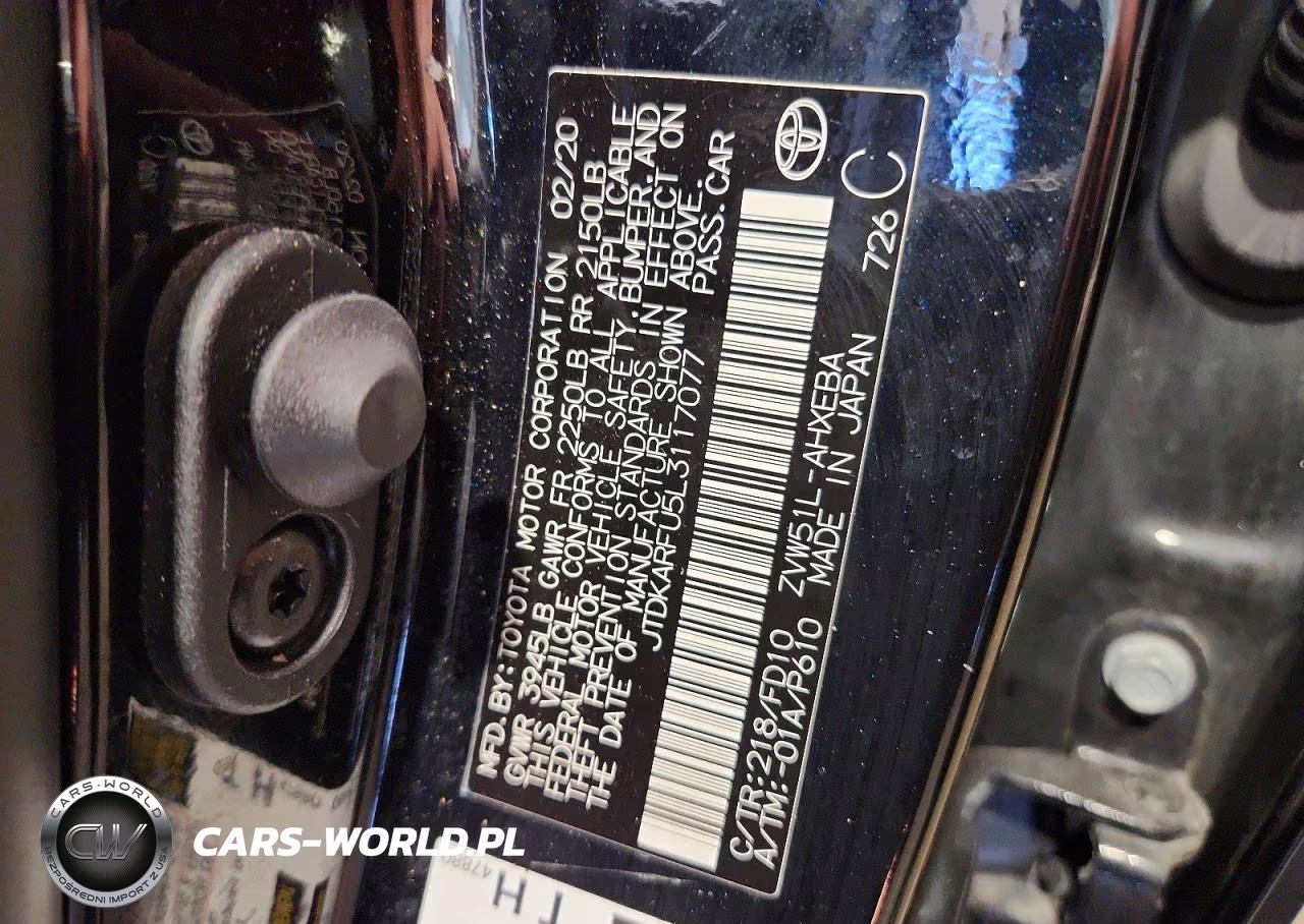 2020 Toyota Prius Le VIN:JTDKARFU5L3117077 - 13