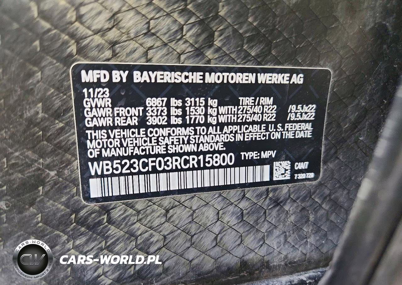 2024 BMW Ix xDrive50 VIN:WB523CF03RCR15800 - 13