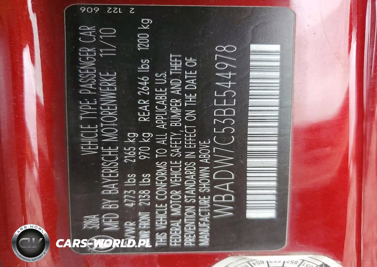 2011 BMW 328 I Sulev VIN:WBADW7C53BE544978 - 12
