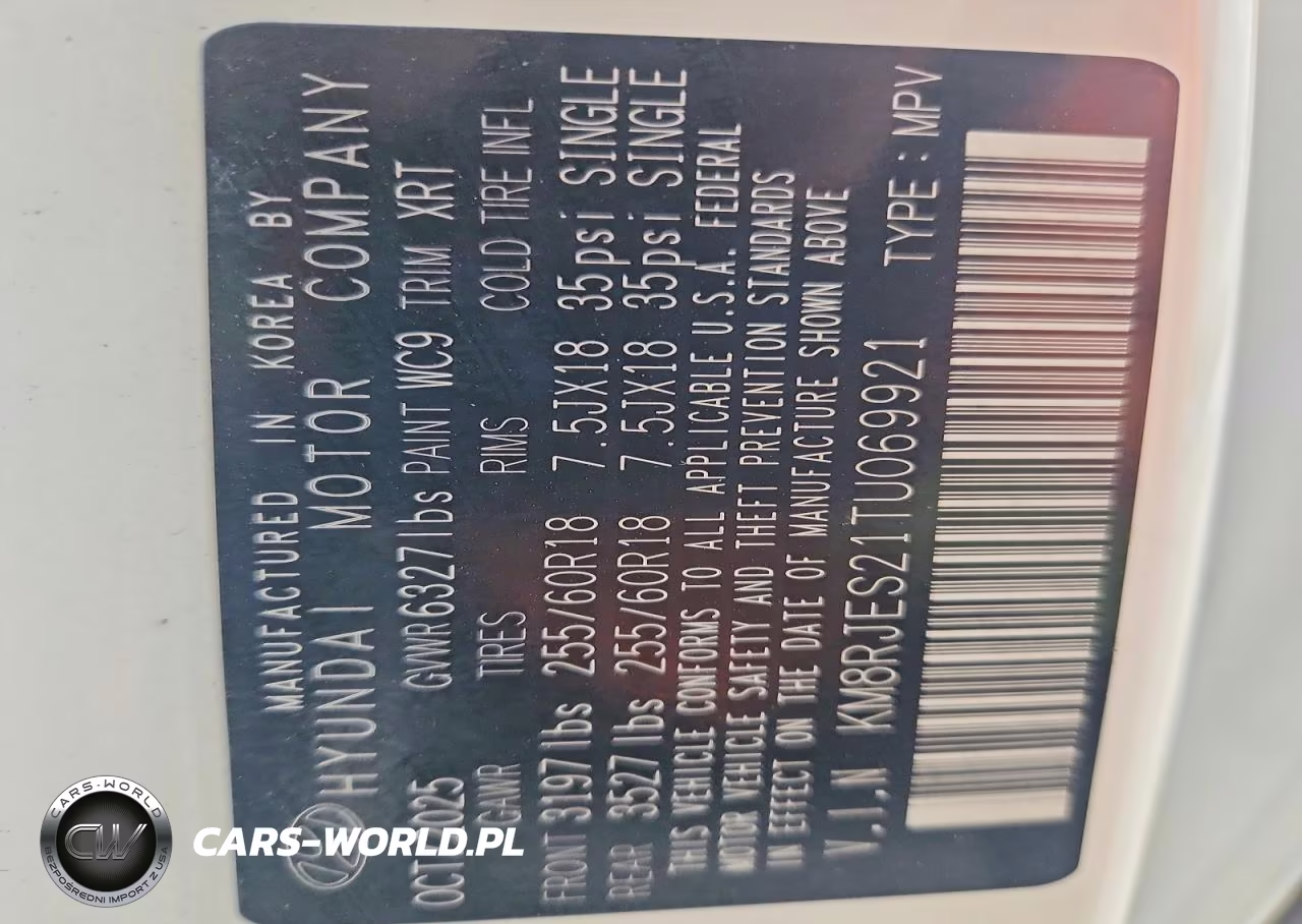 2026 Hyundai Palisade Xrt Pro VIN:KM8RJES21TU069921 - 12