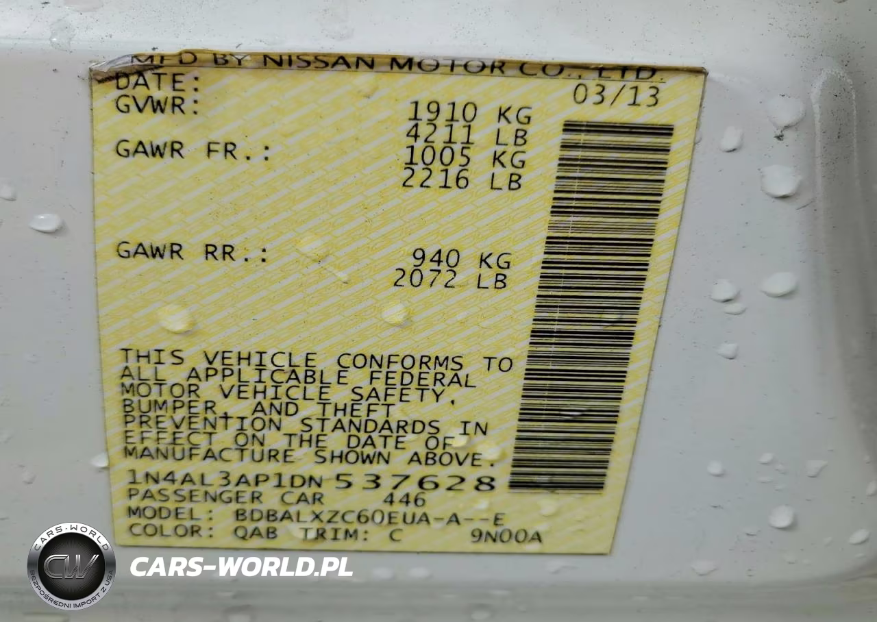 2013 Nissan Altima 2.5 VIN:1N4AL3AP1DN537628 - 12