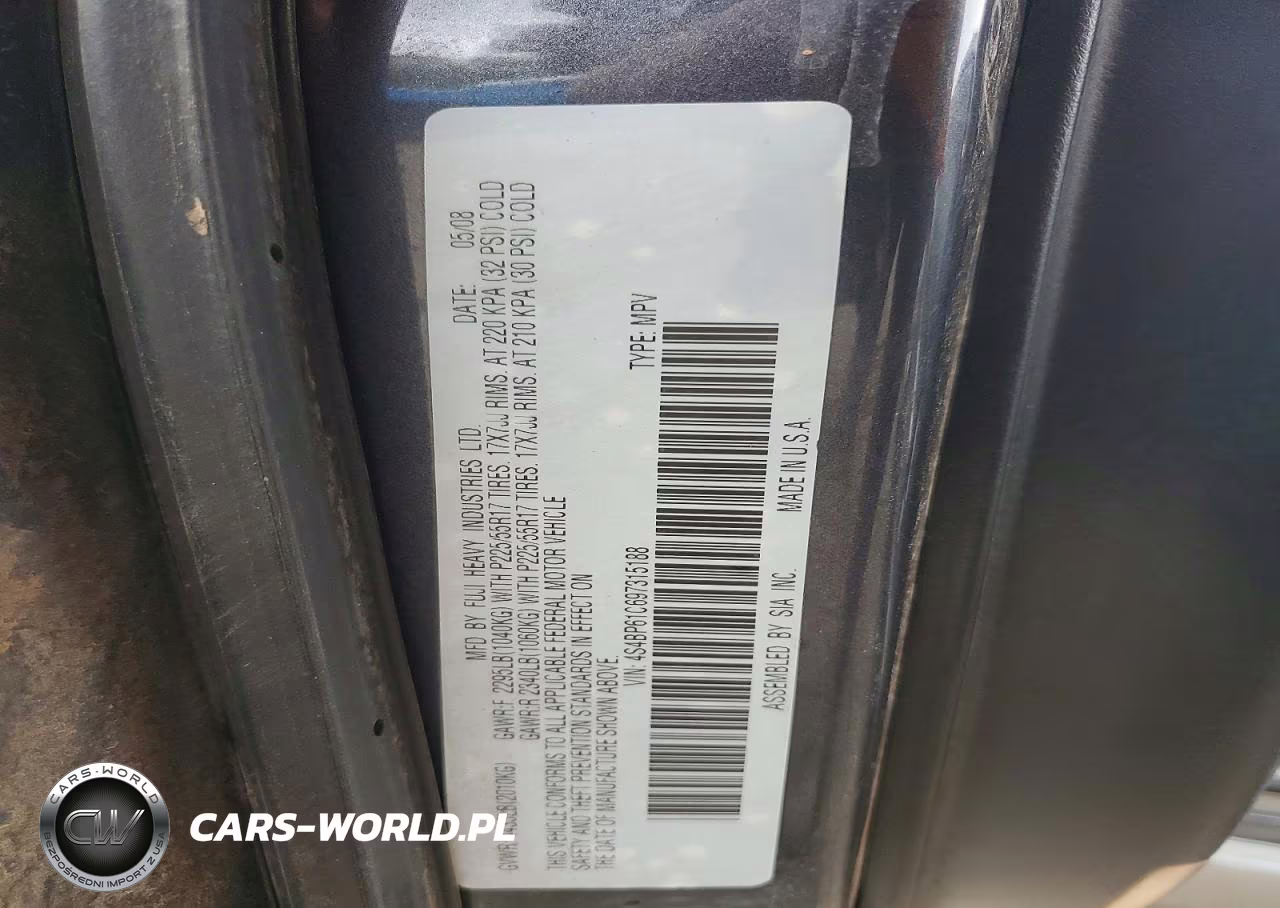 2009 Subaru Outback 2.5I VIN:4S4BP61C697315188 - 12