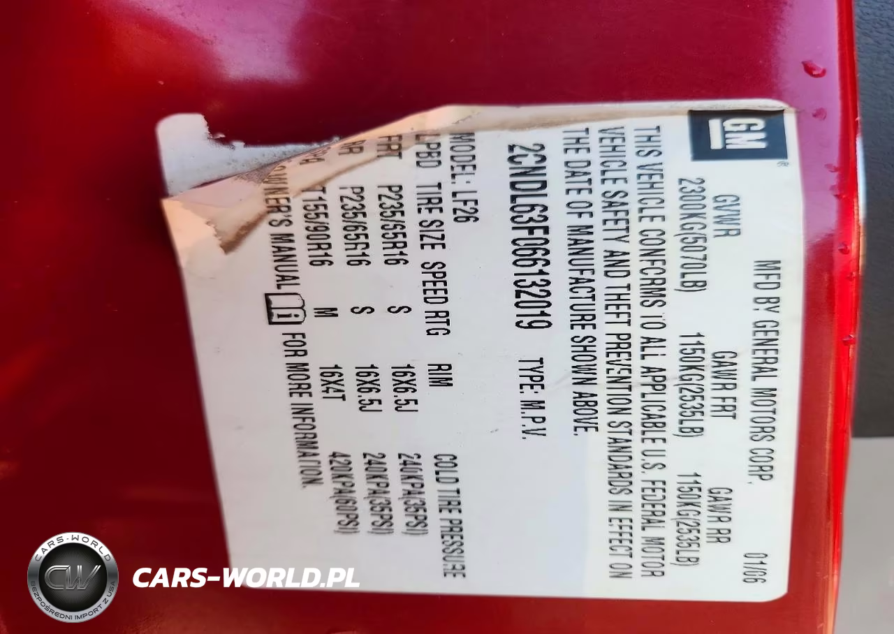 2006 Chevrolet Equinox Lt VIN:2CNDL63F066132019 - 12