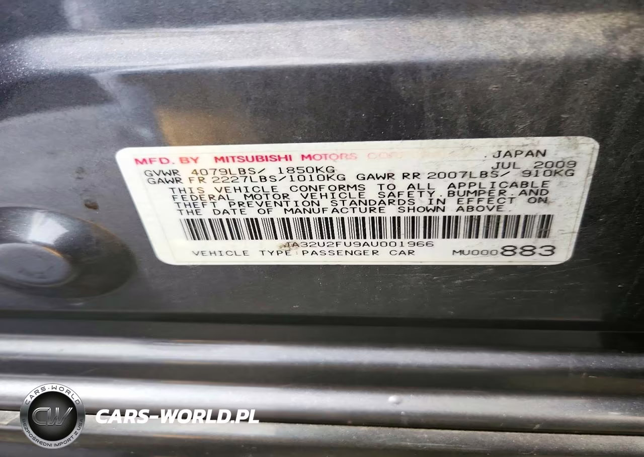 2010 Mitsubishi Lancer Es-Es Sport VIN:JA32U2FU9AU001966 - 12