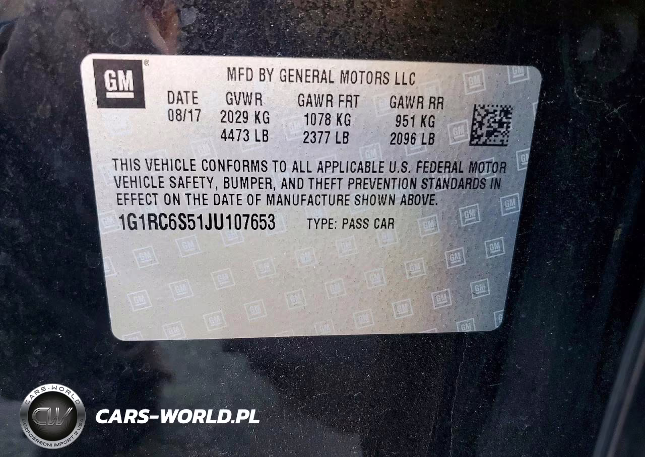 2018 Chevrolet Volt Lt VIN:1G1RC6S51JU107653 - 13
