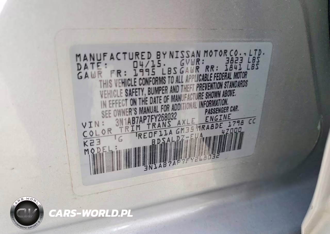 2015 Nissan Sentra Sv VIN:3N1AB7AP7FY268032 - 13