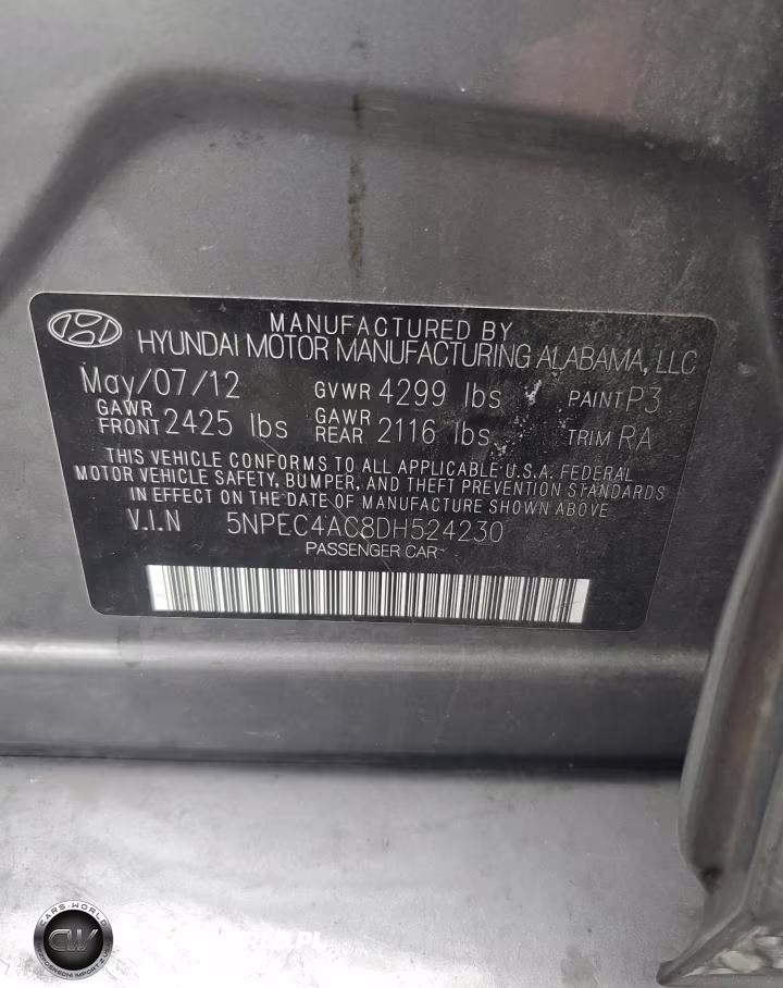 2013 Hyundai Sonata Limited VIN:5NPEC4AC8DH524230 - 12