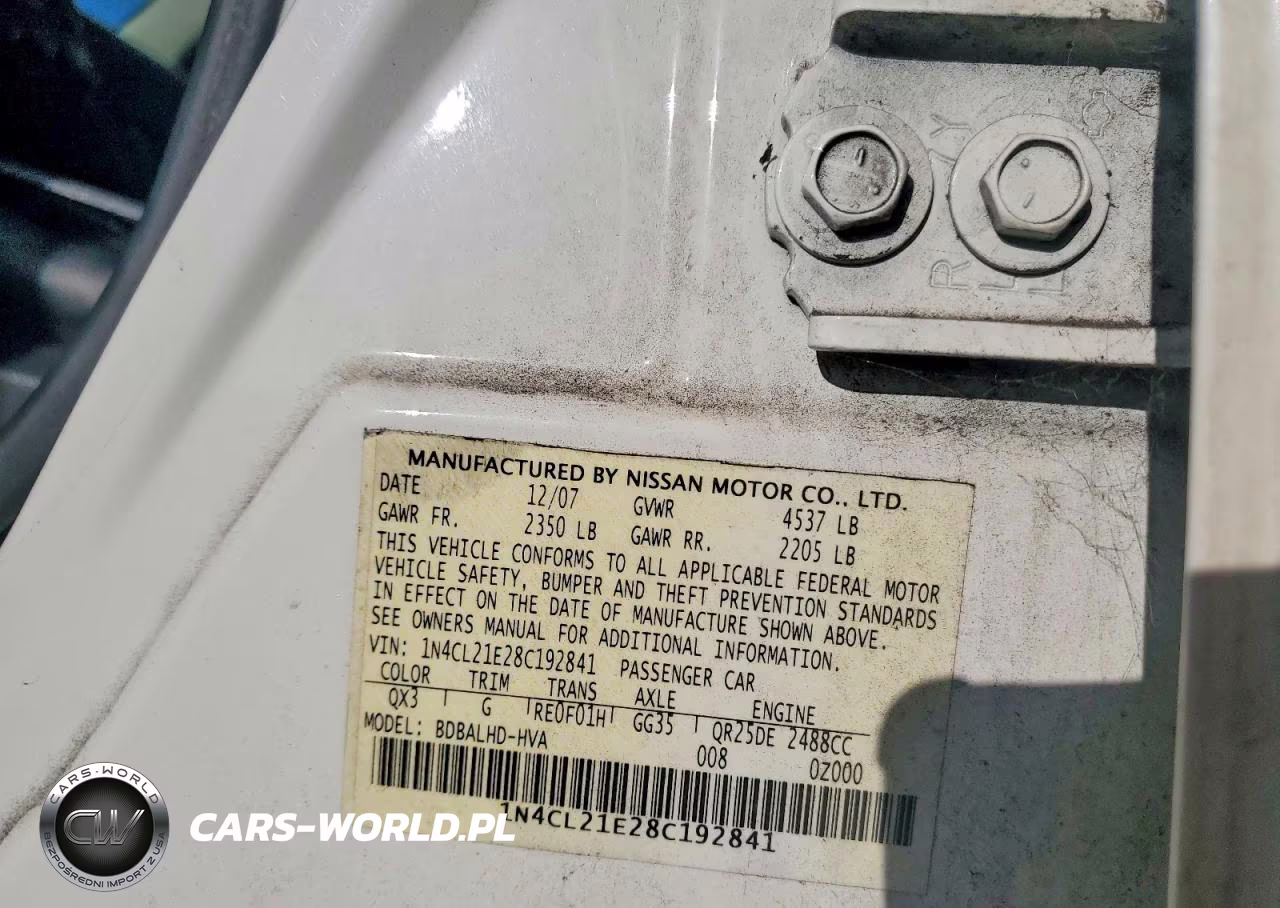 2008 Nissan Altima Hybrid Base VIN:1N4CL21E28C192841 - 12
