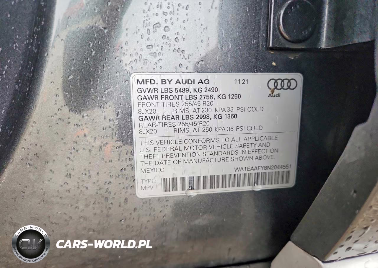2022 Audi Q5 Premium Plus 45 VIN:WA1EAAFY8N2044551 - 12