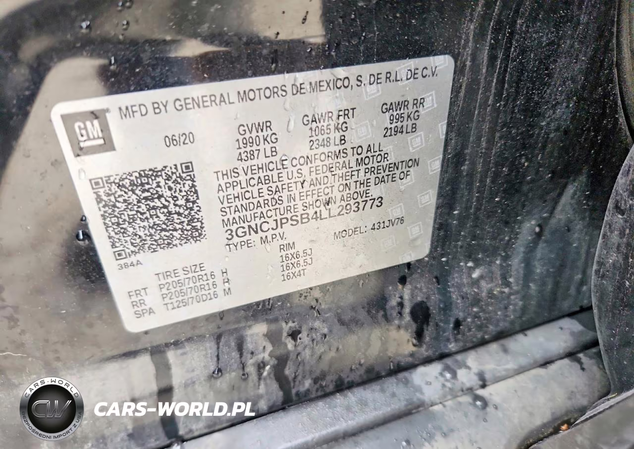 2020 Chevrolet Trax 1Lt VIN:3GNCJPSB4LL293773 - 13