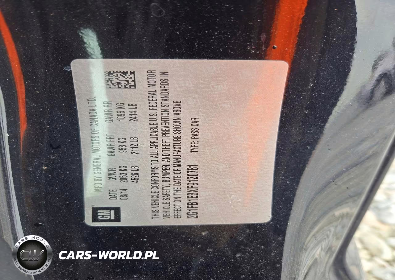 2015 Chevrolet Camaro Ls VIN:2G1FB1E3XF9120781 - 12