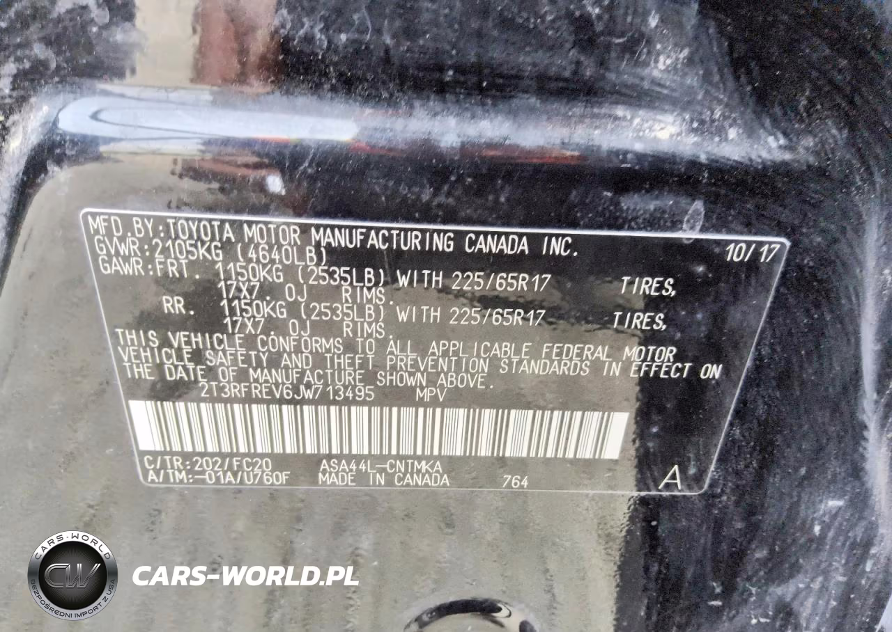 2018 Toyota Rav4 Xle VIN:2T3RFREV6JW713495 - 13