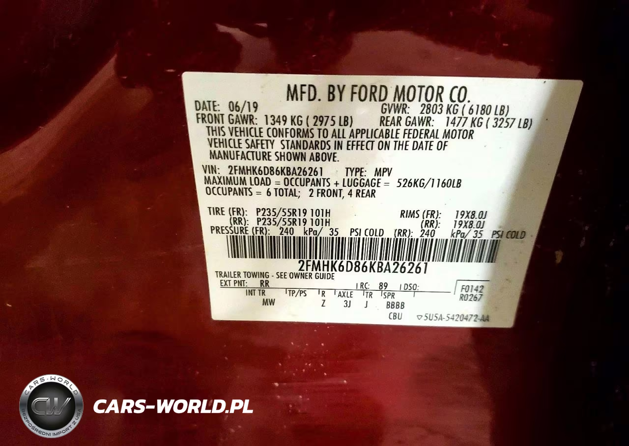 2019 Ford Flex Limited VIN:2FMHK6D86KBA26261 - 13