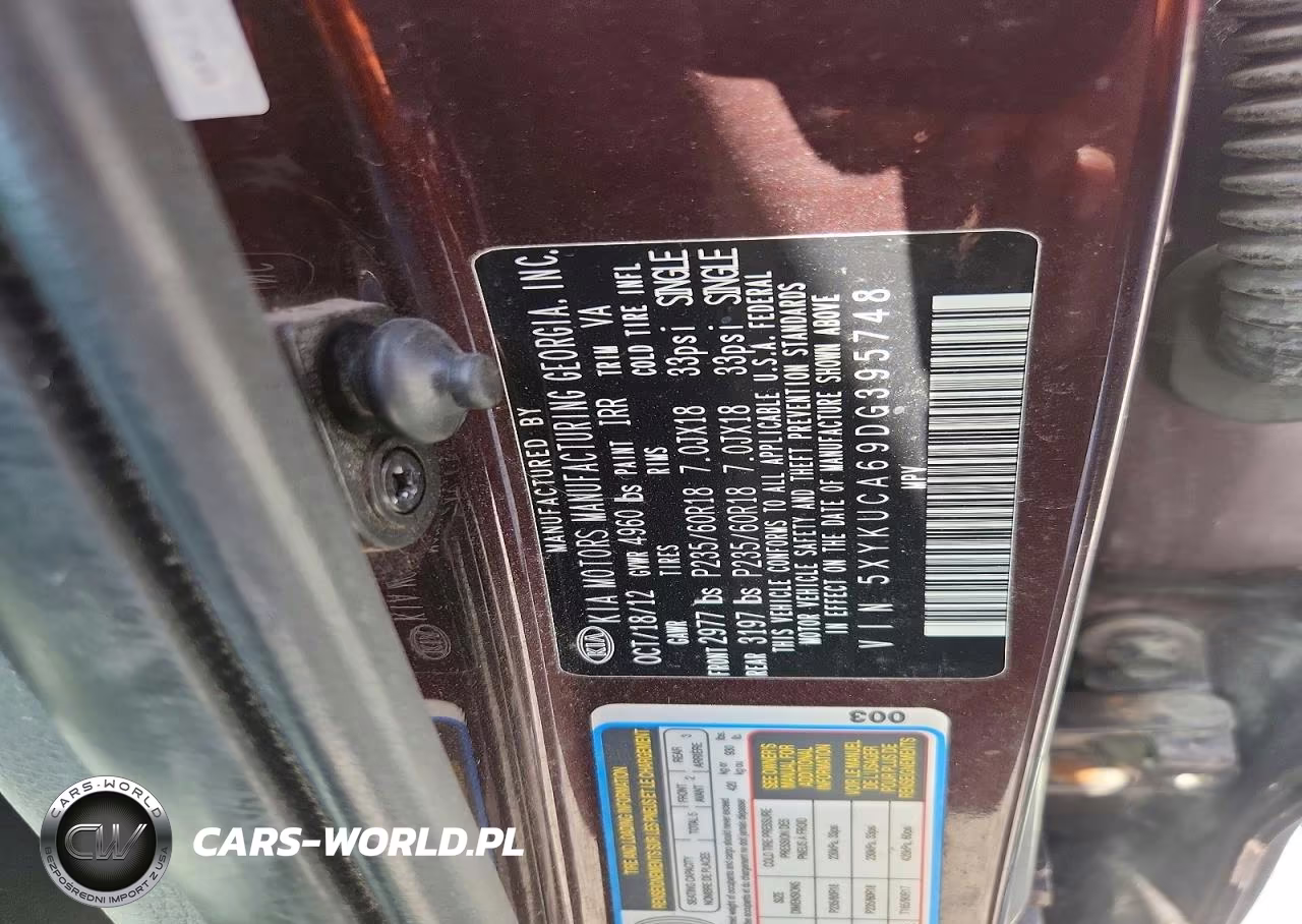 2013 Kia Sorento Ex VIN:5XYKUCA69DG395748 - 13