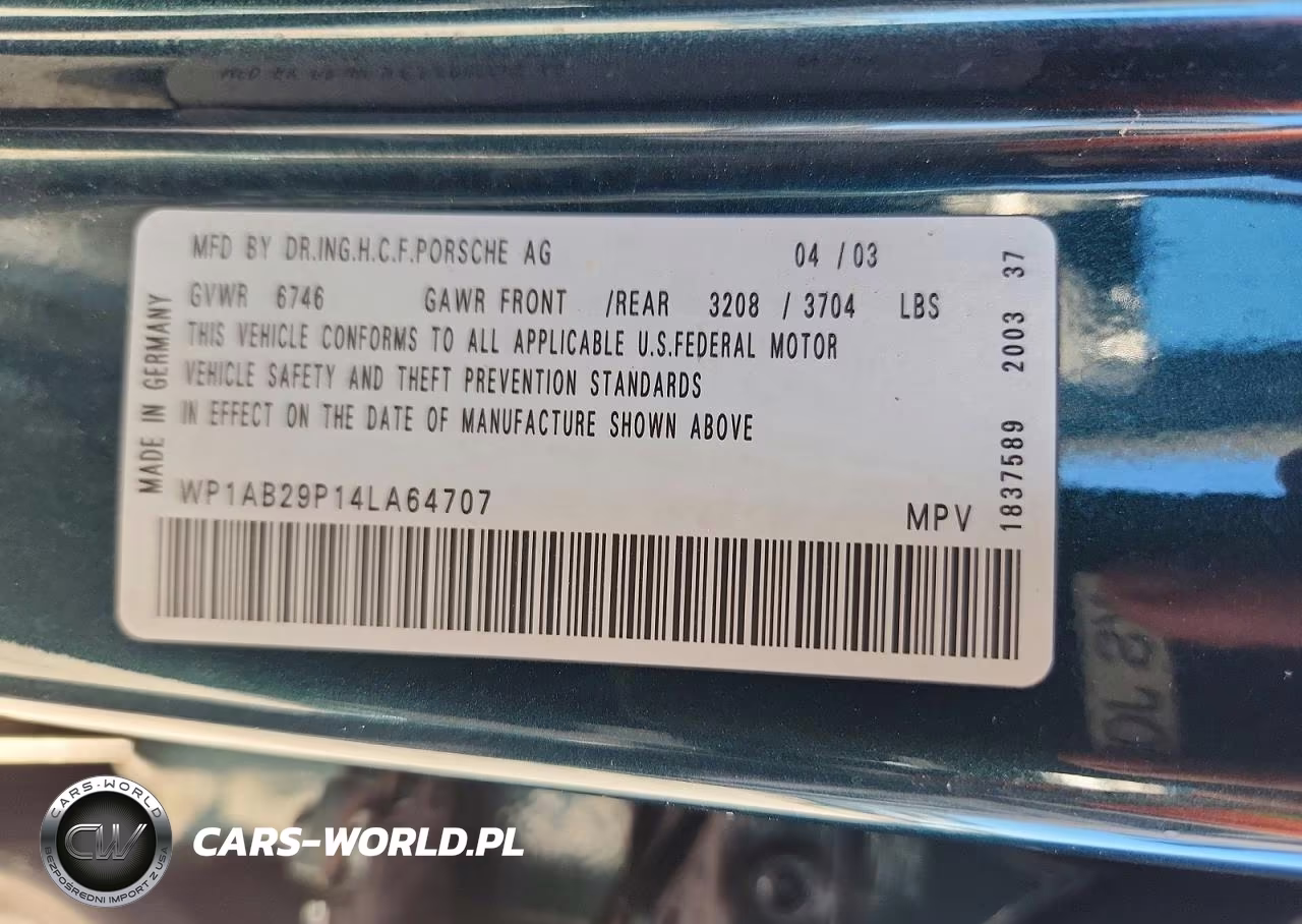 2004 Porsche Cayenne S VIN:WP1AB29P14LA64707 - 13
