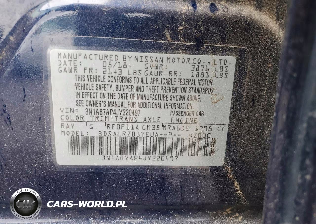 2018 Nissan Sentra Sr VIN:3N1AB7AP4JY320497 - 12