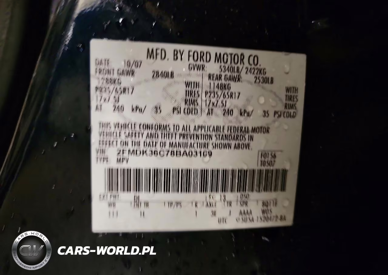 2008 Ford Edge Se VIN:2FMDK36C78BA03109 - 13