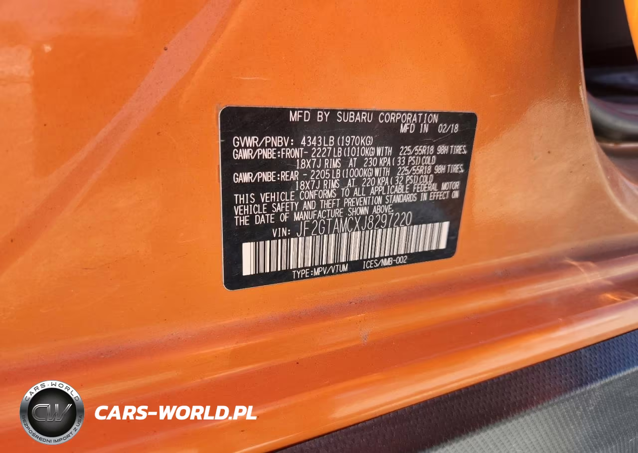 2018 Subaru Crosstrek Limited VIN:JF2GTAMCXJ8297220 - 12