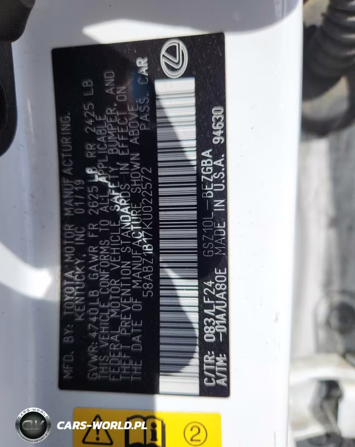 2019 Lexus Es 350 VIN:58ABZ1B17KU022572 - 12