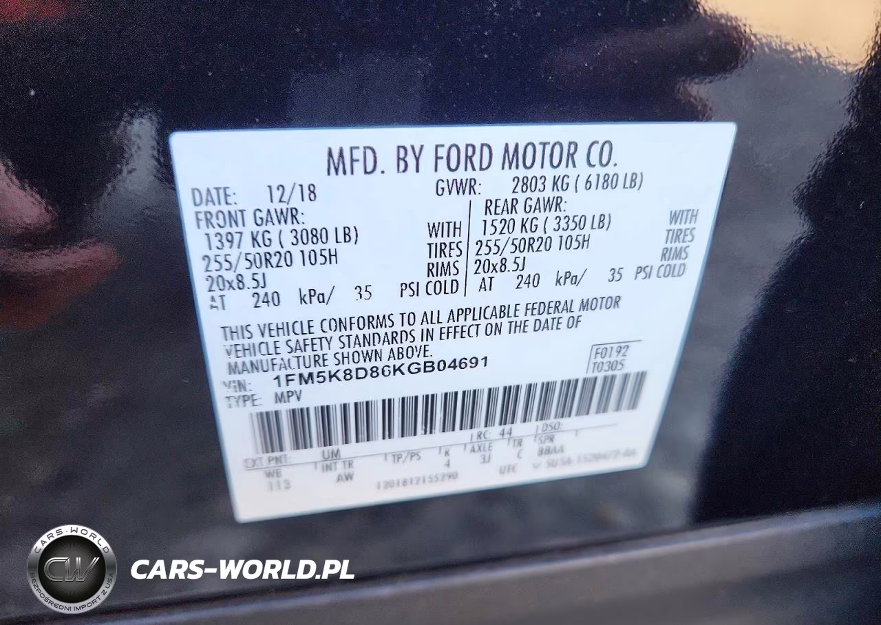 2019 Ford Explorer Xlt VIN:1FM5K8D86KGB04691 - 12