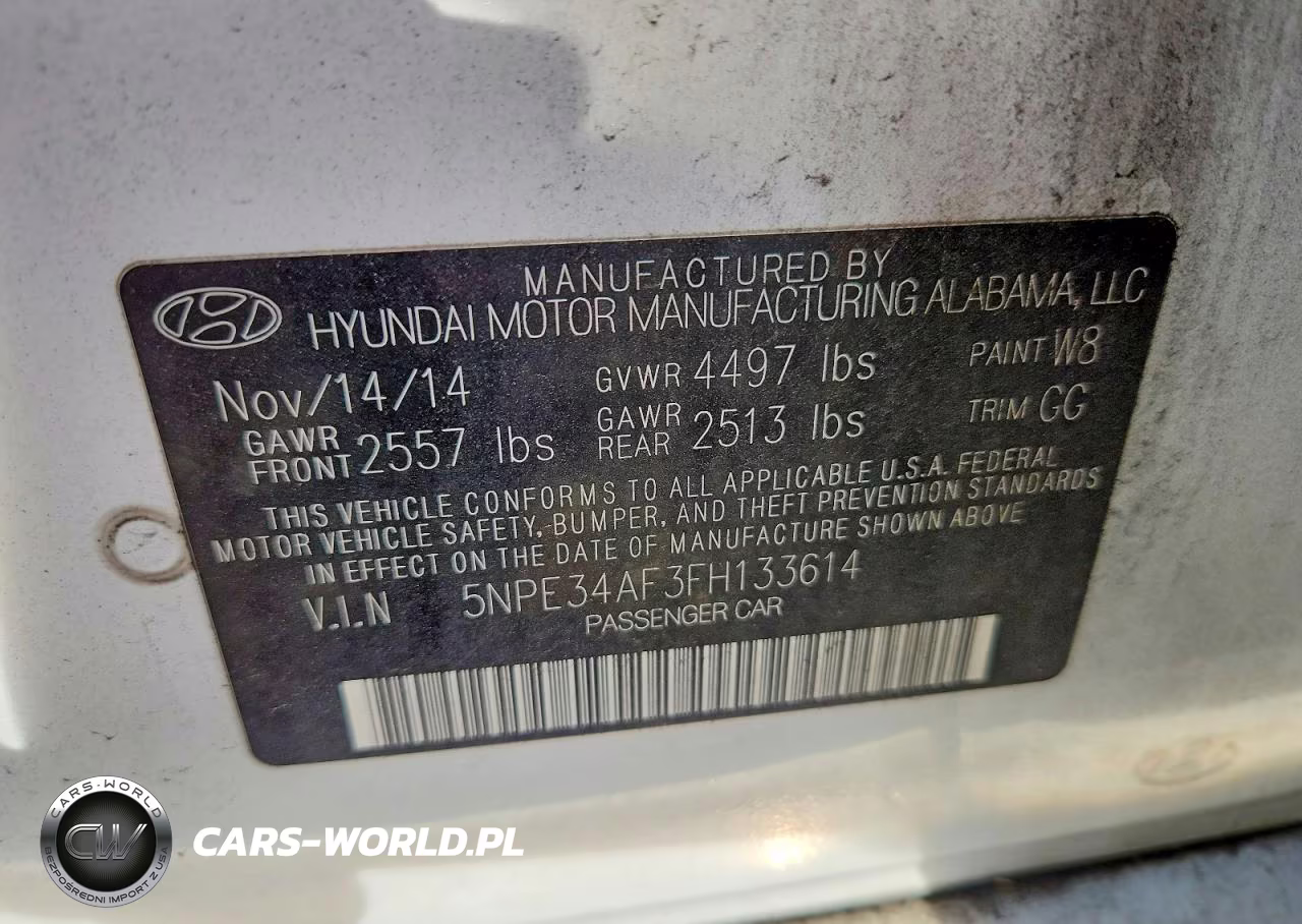 2015 Hyundai Sonata Limited VIN:5NPE34AF3FH133614 - 12