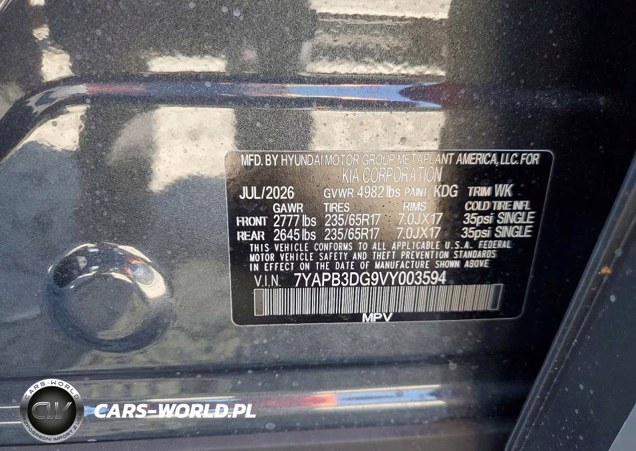 2027 Kia Sportage Hybrid Lx VIN:7YAPB3DG9VY003594 - 13