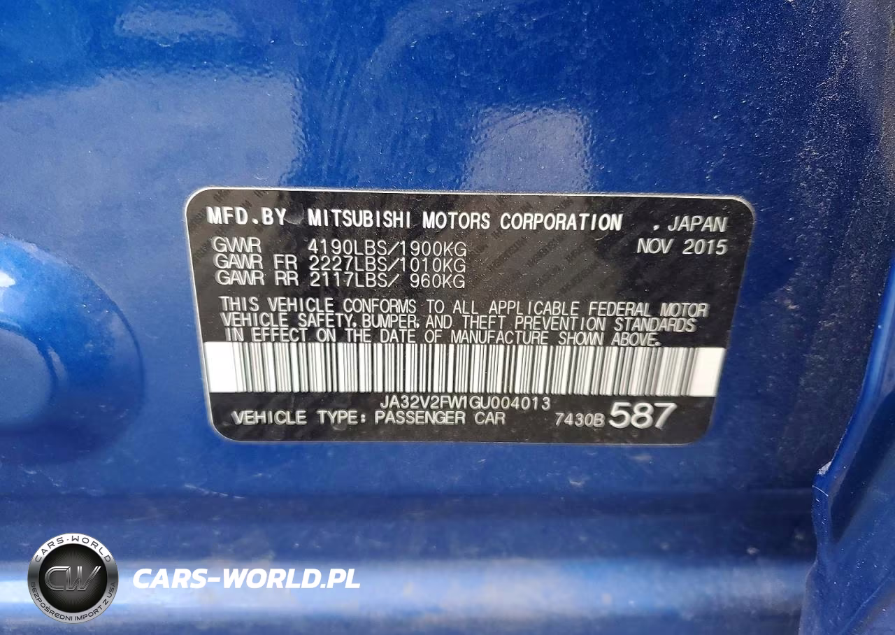2016 Mitsubishi Lancer Es VIN:JA32V2FW1GU004013 - 12