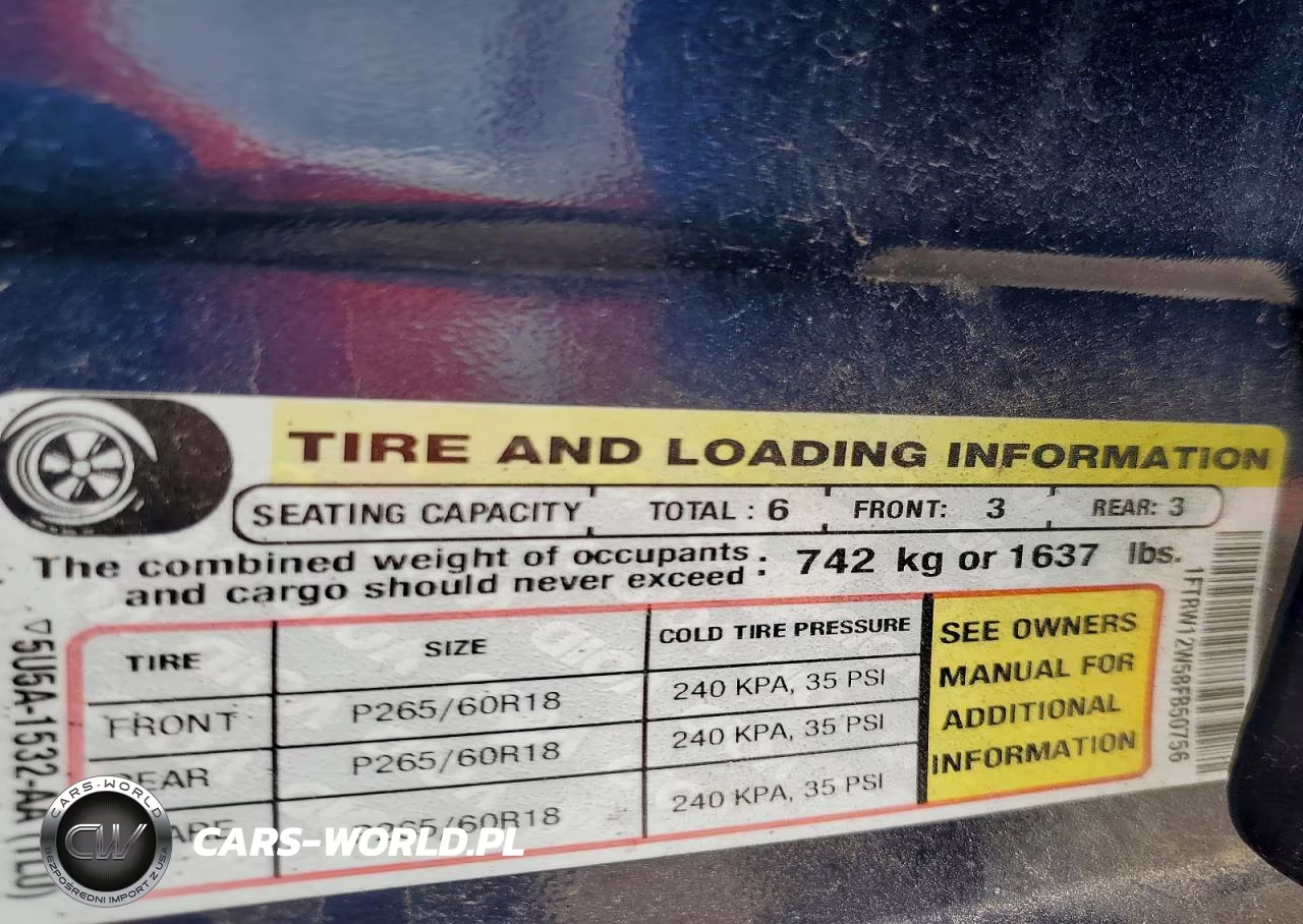 2008 Ford F150 Supercrew VIN:1FTRW12W58FB50756 - 12