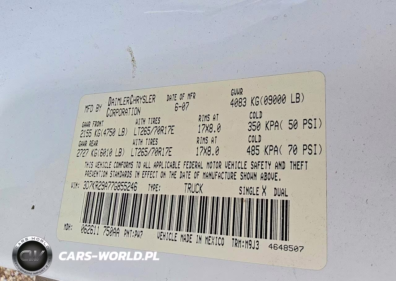 2007 Dodge Ram 2500 VIN:3D7KR29A77G855246 - 13