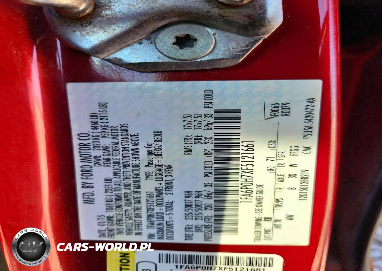 2015 Ford Fusion Se VIN:1FA6P0H7XF5121661 - 12