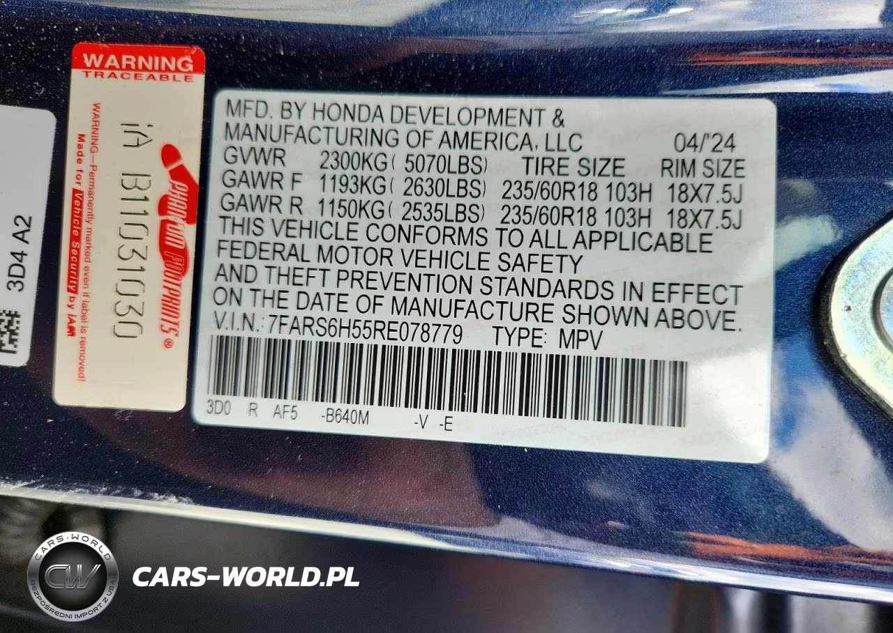2024 Honda Cr-V Sport VIN:7FARS6H55RE078779 - 13