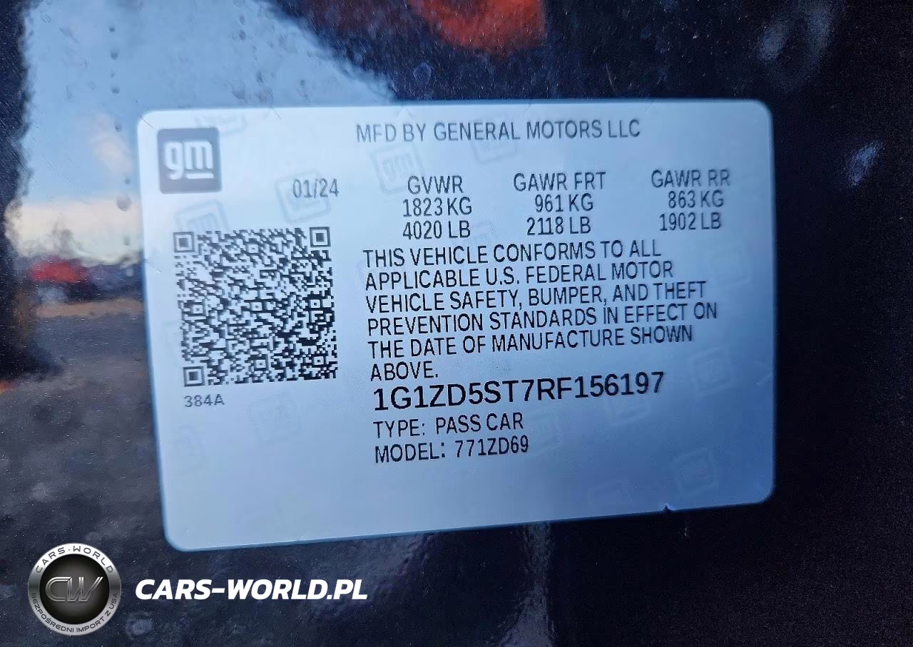 2024 Chevrolet Malibu Lt VIN:1G1ZD5ST7RF156197 - 12