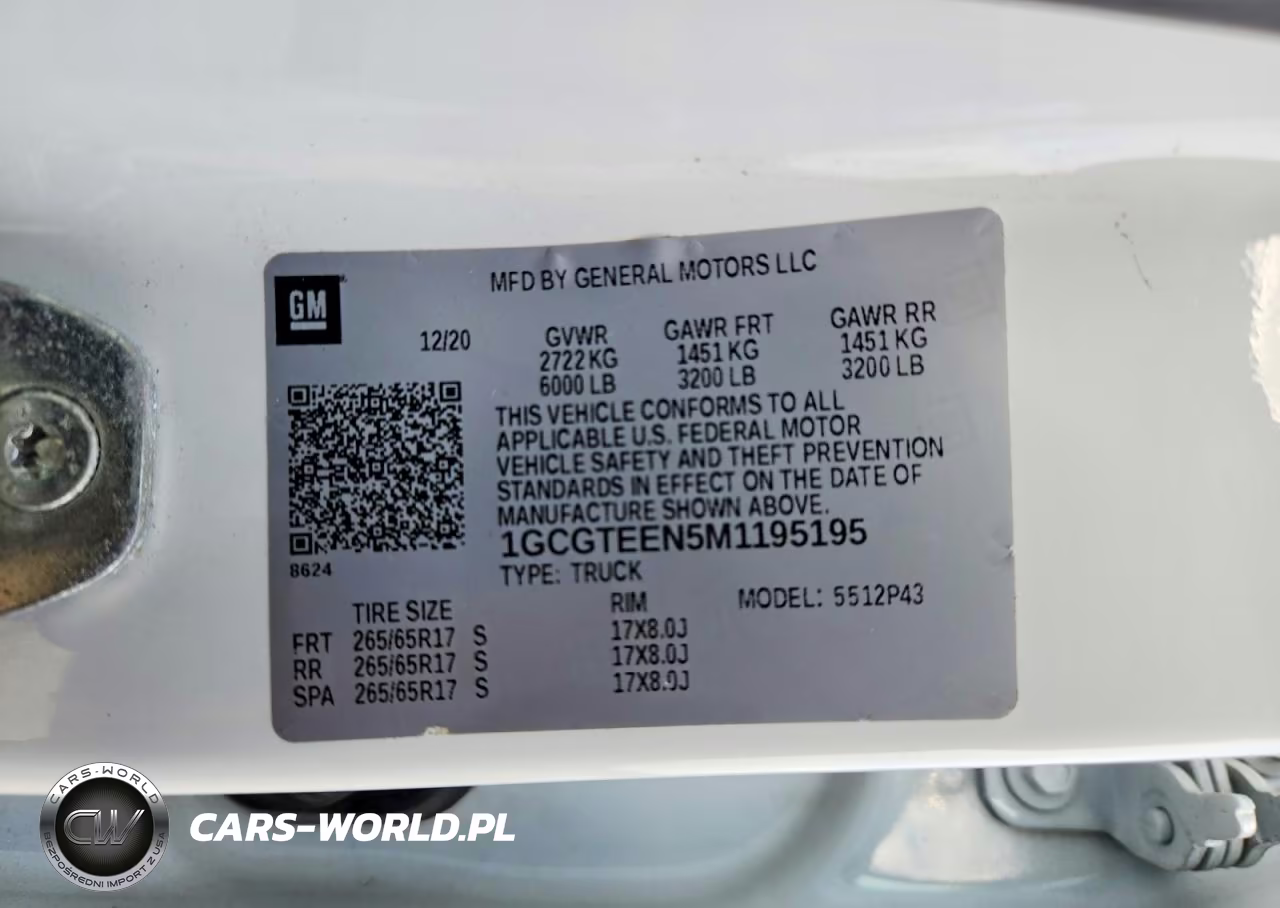 2021 Chevrolet Colorado Zr2 VIN:1GCGTEEN5M1195195 - 13