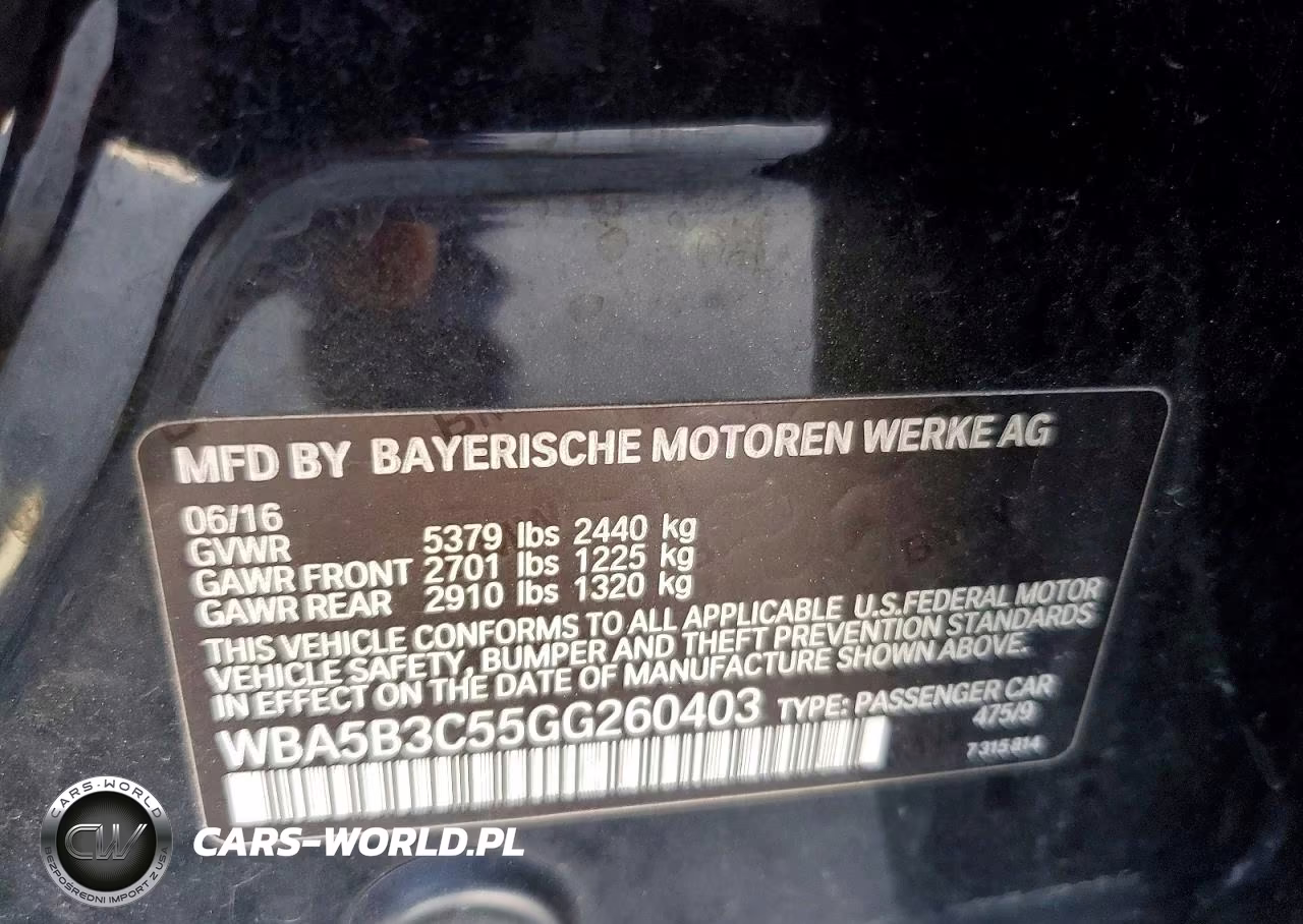 2016 BMW 535 Xi VIN:WBA5B3C55GG260403 - 12