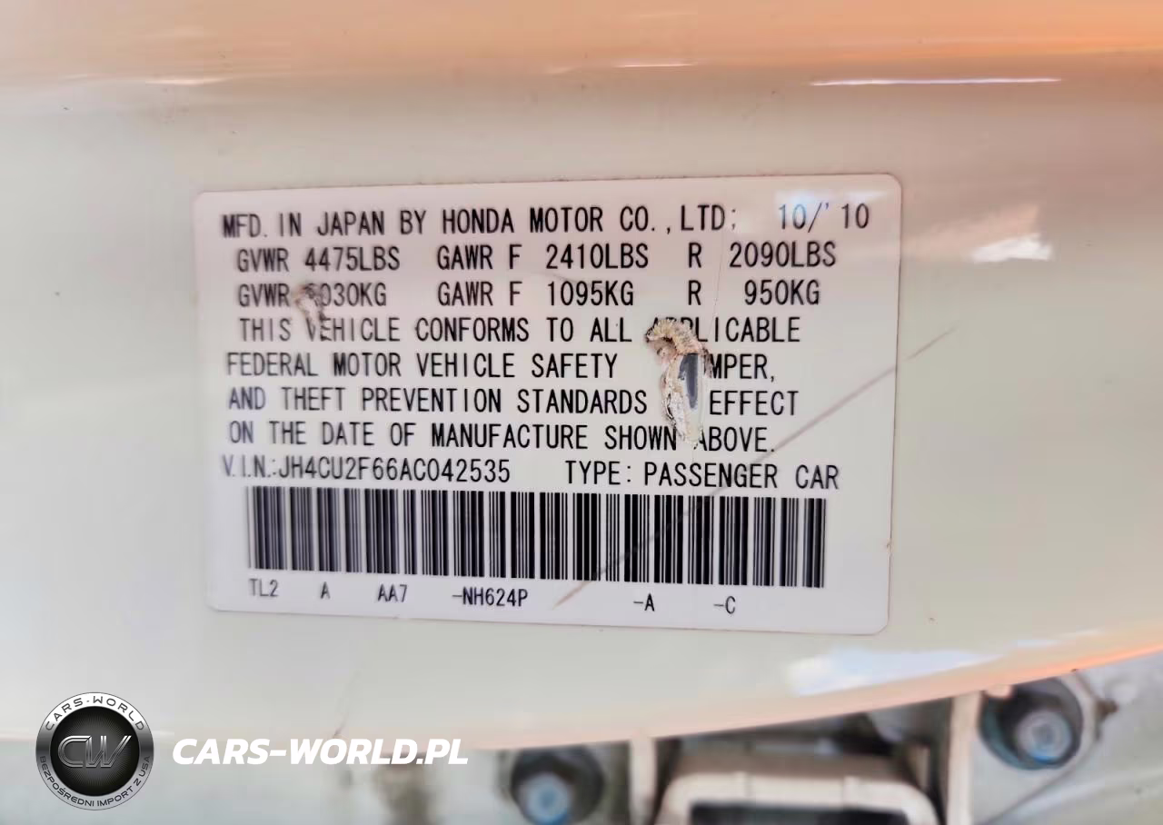 2010 Acura Tsx VIN:JH4CU2F66AC042535 - 12
