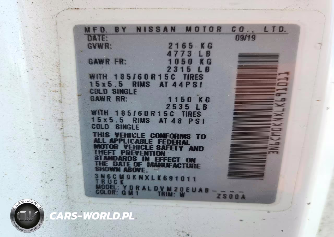 2020 Nissan Nv200 Delivery Van VIN:3N6CM0KNXLK691011 - 13