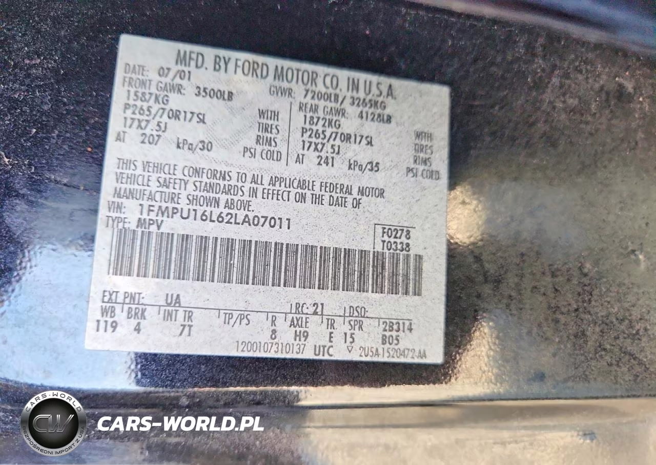 2002 Ford Expedition Xlt VIN:1FMPU16L62LA07011 - 13