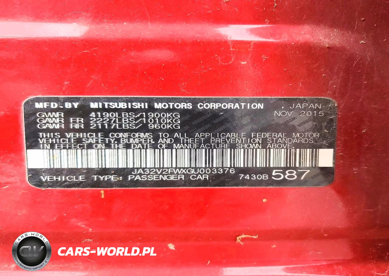 2016 Mitsubishi Lancer Es VIN:JA32V2FWXGU003376 - 12