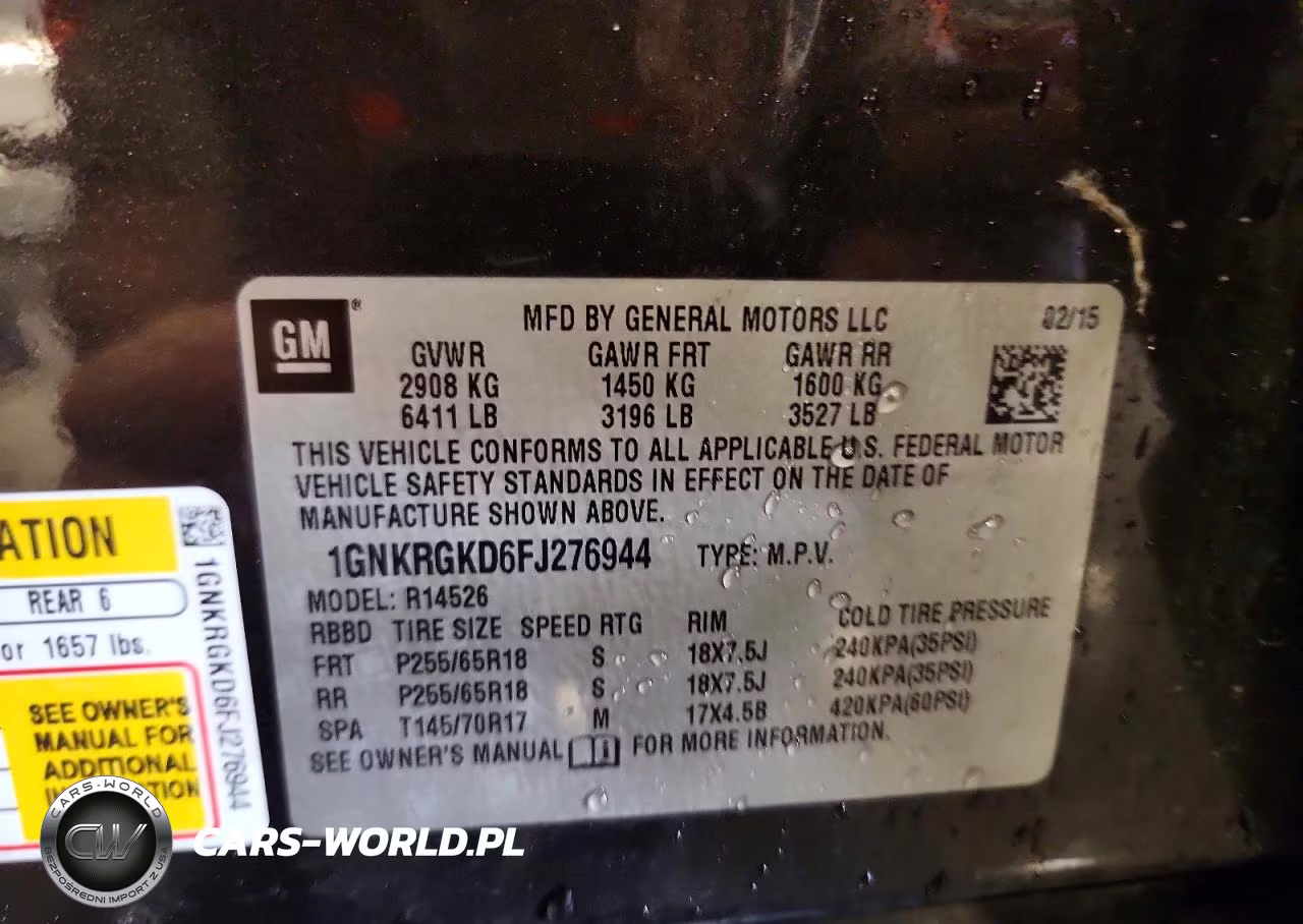 2015 Chevrolet Traverse Lt VIN:1GNKRGKD6FJ276944 - 13