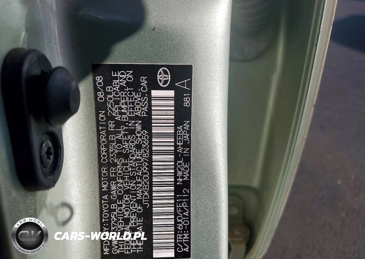 2009 Toyota Prius Base VIN:JTDKB20U997823659 - 12