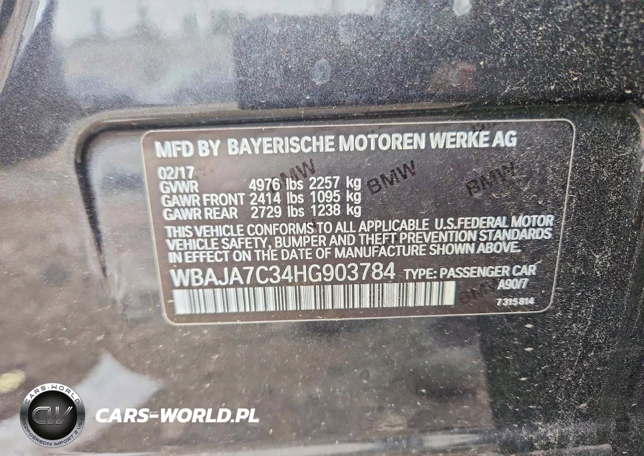 2017 BMW 530 Xi VIN:WBAJA7C34HG903784 - 12