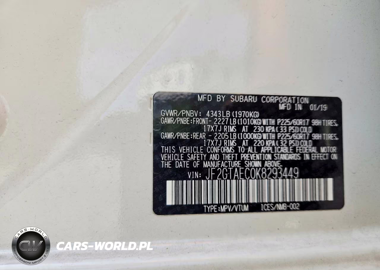 2019 Subaru Crosstrek Premium VIN:JF2GTAEC0K8293449 - 12