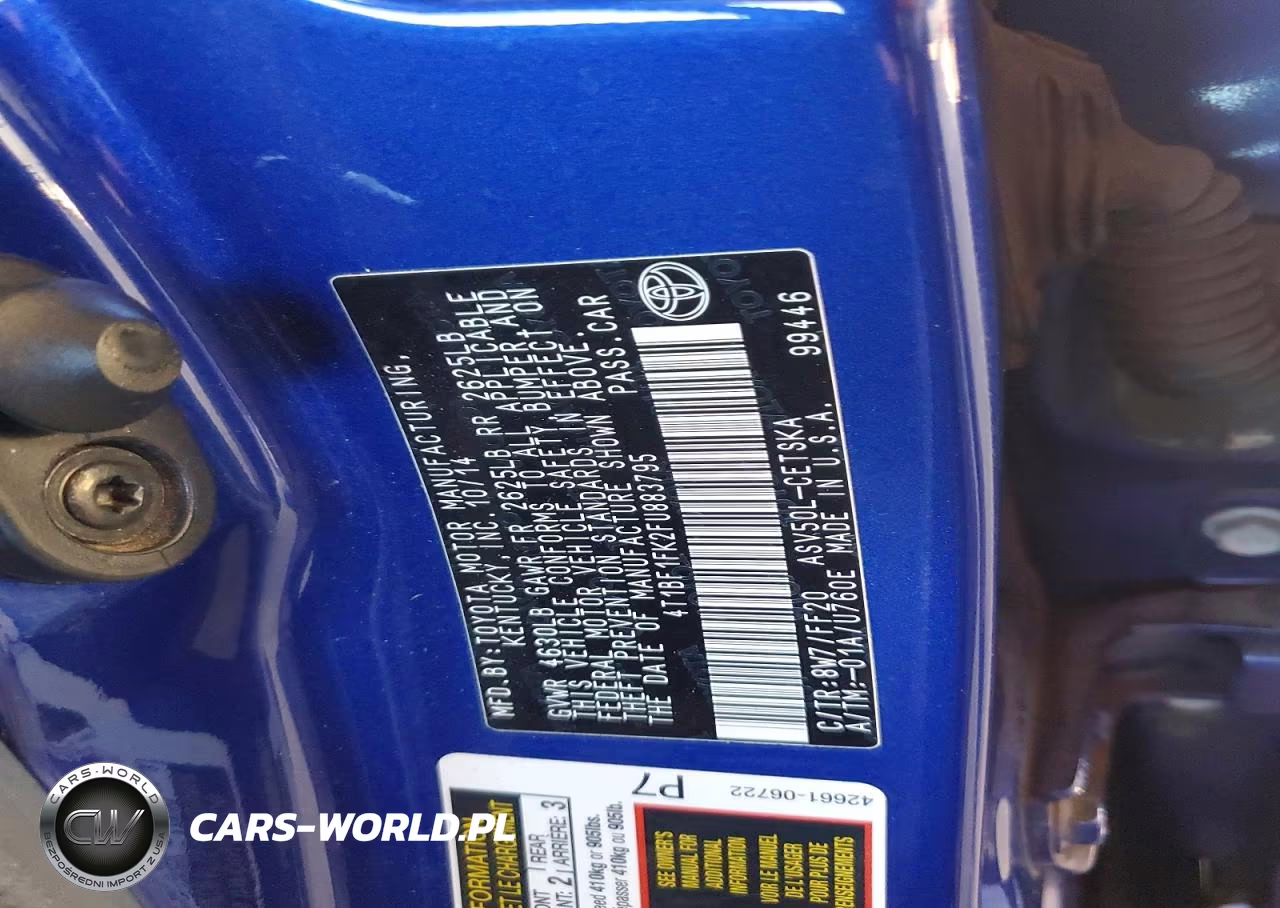 2015 Toyota Camry Se VIN:4T1BF1FK2FU883795 - 12