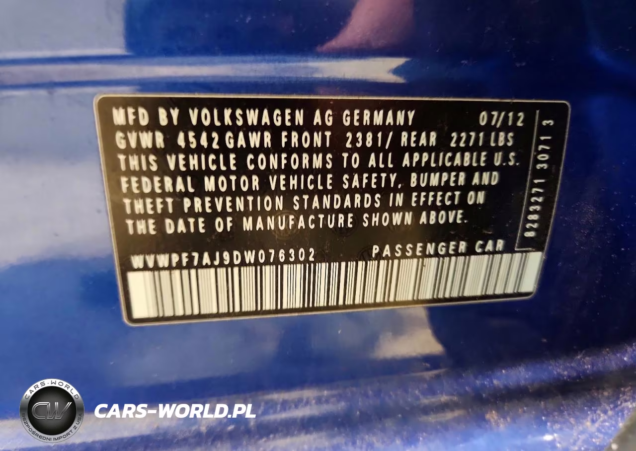 2013 Volkswagen Golf R VIN:WVWPF7AJ9DW076302 - 13