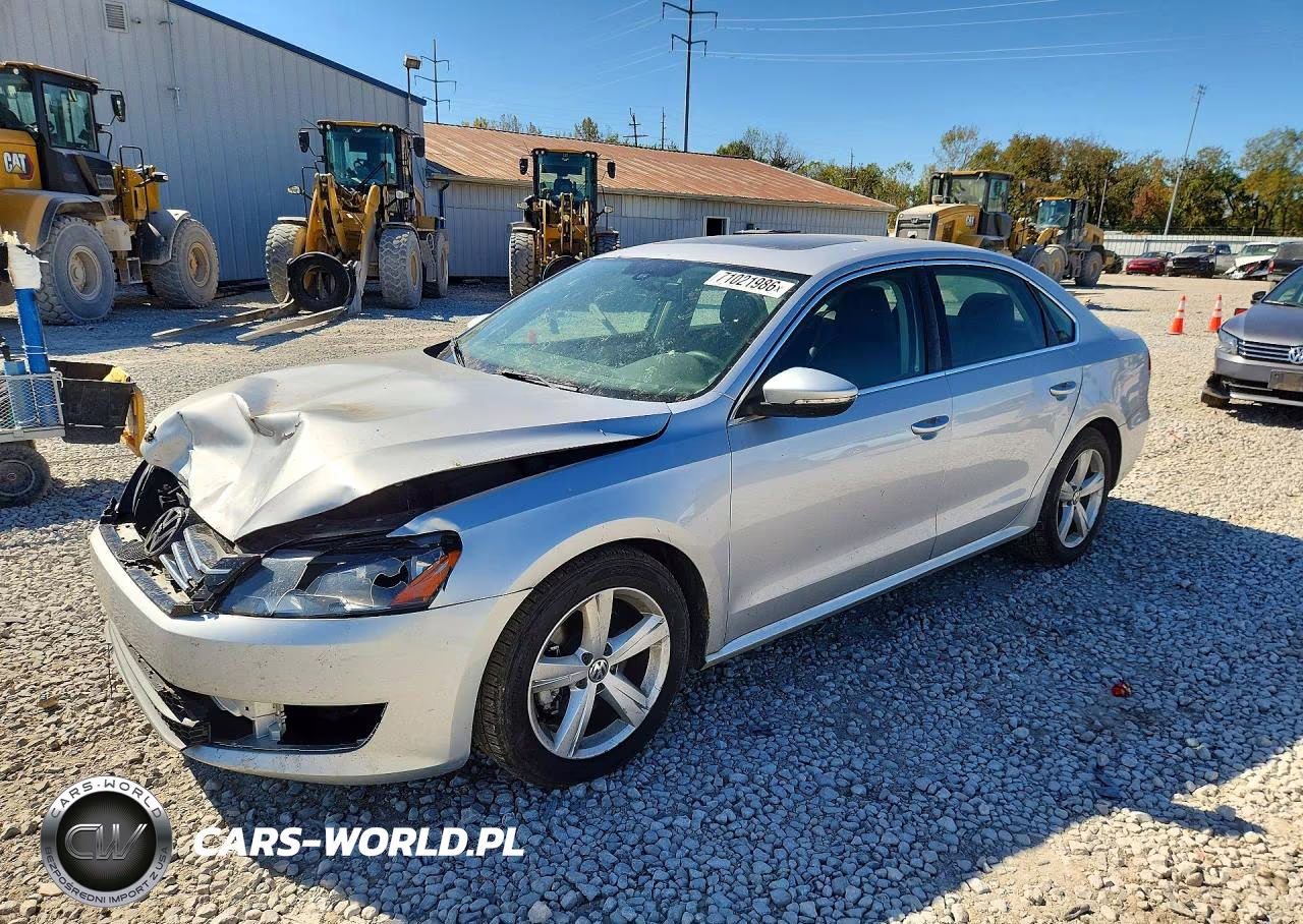 2012 Volkswagen Passat Se VIN:1VWBP7A38CC028697 - 1