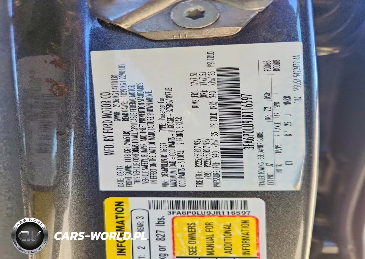 2018 Ford Fusion Se Hybrid VIN:3FA6P0LU9JR116597 - 12
