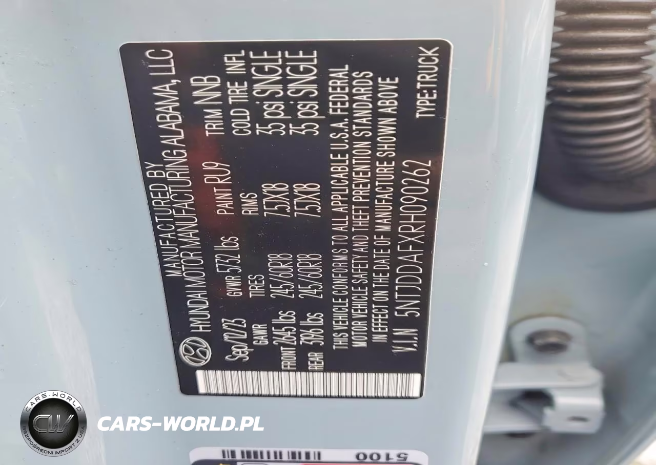 2024 Hyundai Santa Cruz Xrt VIN:5NTJDDAFXRH090262 - 12