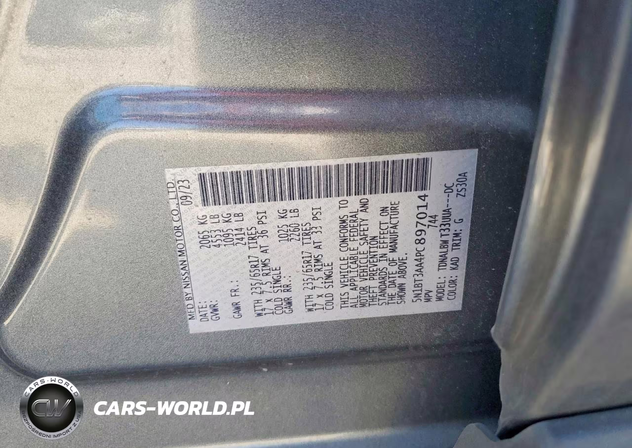 2023 Nissan Rogue S VIN:5N1BT3AA4PC897014 - 13